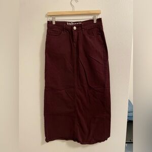 Inherit Co. Stella Maxi Skirt Burgundy Size 4